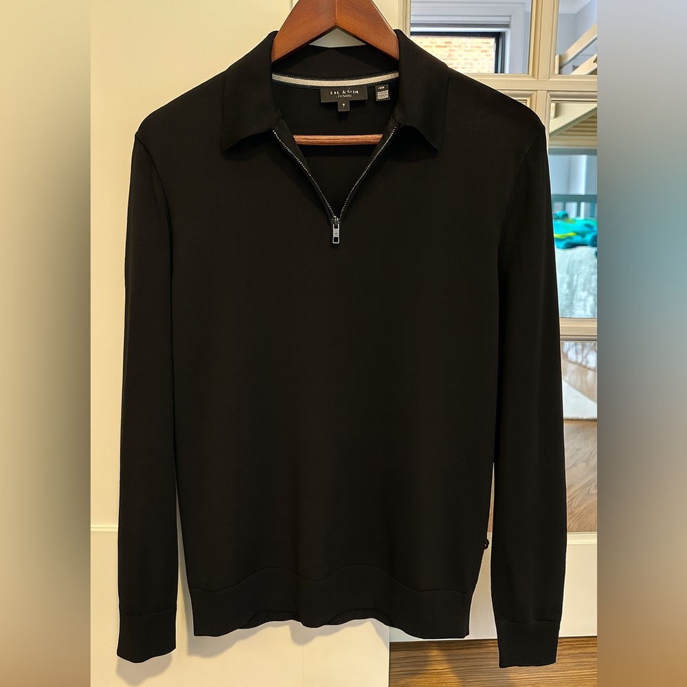 Ted Baker Black Quarter Zip Pullover